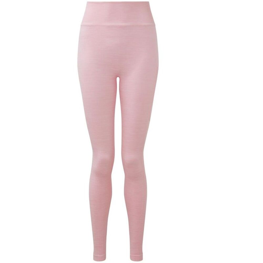 TriDri Womens/Ladies Melange Sculpted Seamless 3D Leggings / Light Pink